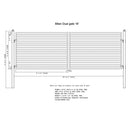 Aleko 18'x6' Steel Dual Swing Driveway Gate - MILAN Style