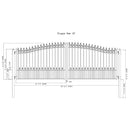 18'x6' Steel Dual Swing Driveway Gate - PRAGUE Style