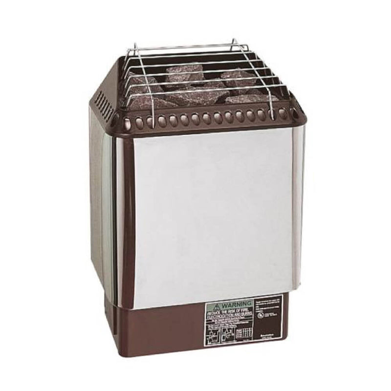 Amerec Designer S Series Premium Stainless Steel Sauna Wall Mounted Heater W/ Large Rock Capacity [DSNR-45/60/80S] (SAK45630)