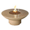 American Fyre Designs Lotus 48-Inch Round Concrete Gas Fire Pit Table