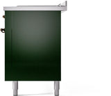 ILVE Nostalgie II 60-inch Propane Gas Dual Fuel Range with 7 Burners, Griddle, & French Top with Triple Glass Door Oven in Emerald Green with Bronze Trim (UP60FSNMPEGBLP)