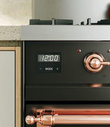 ILVE Nostalgie II 30-Inch Freestanding Natural Gas Dual Fuel Range in RAL with Brass Trim (UP30NMPRAG)