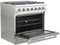 FORNO Appliance Package - 36 Inch Gas Range, Range Hood, Refrigerator, Microwave Drawer, Dishwasher, Wine Cooler, AP-FFSGS6244-36-9