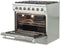 FORNO Appliance Package - 36 Inch Gas Range, Wall Mount Range Hood, 60 Inch Refrigerator, AP-FFSGS6244-36-4