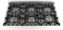 FORNO Package - 36 Inch Gas Range, Wall Mount Range Hood, Refrigerator, Microwave Drawer, Dishwasher, AP-FFSGS6244-36-8
