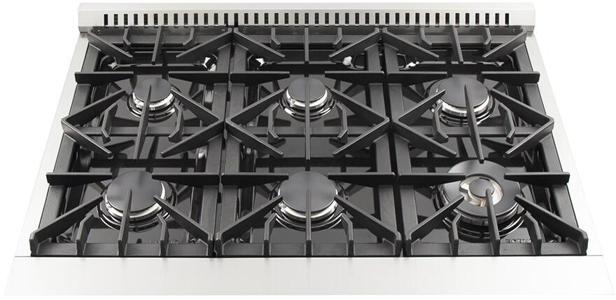 FORNO Appliance Package - 36 Inch Gas Range, Wall Mount Range Hood, 60 Inch Refrigerator, AP-FFSGS6244-36-W-4