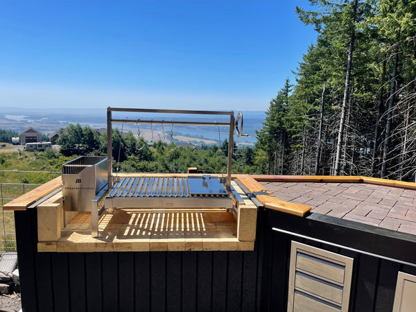 Tagwood BBQ Insert Style Argentine Santa Maria Wood Fire & Charcoal Gaucho Grill without firebricks | BBQ09SS -