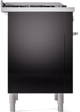 ILVE 36-Inch Professional Plus II Freestanding Natural Gas Dual Fuel Range with 6 Sealed Burner in Black (UP36FWMPBK)