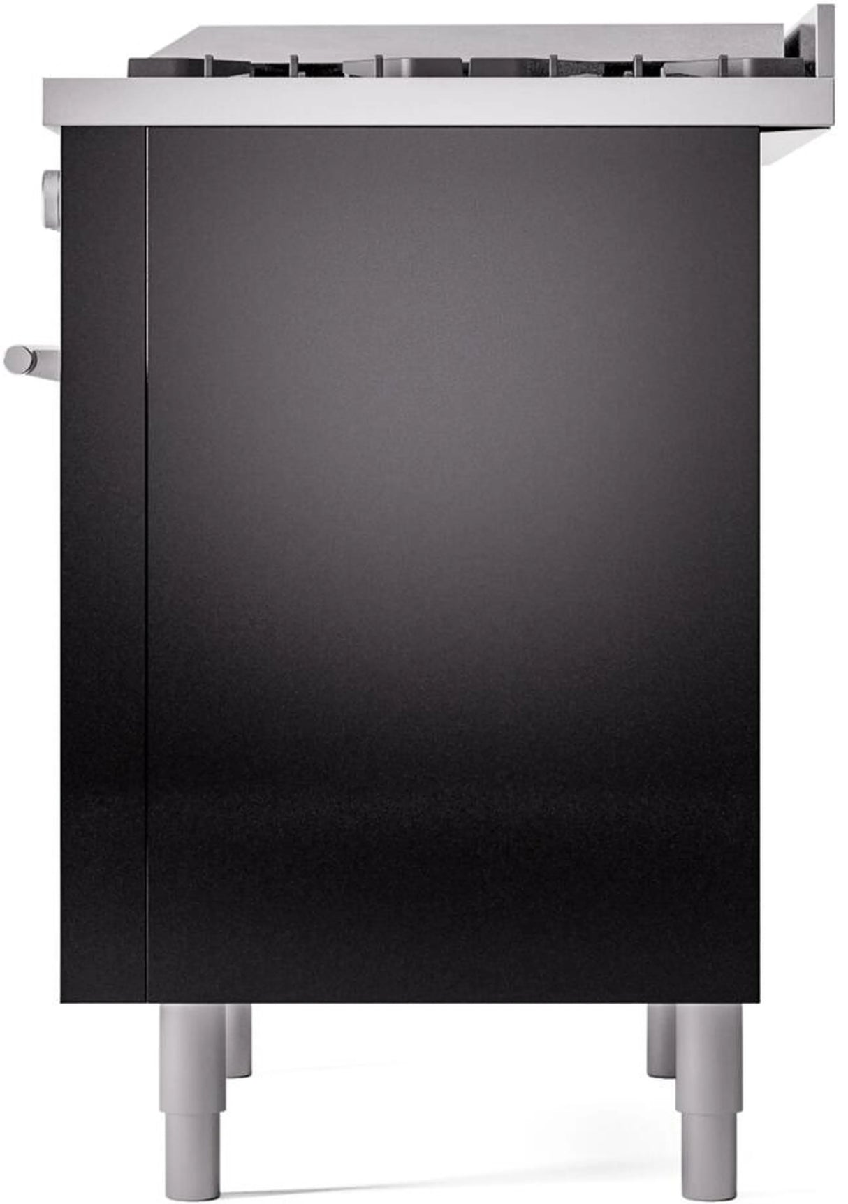 ILVE 36-Inch Professional Plus II Freestanding Natural Gas Dual Fuel Range with 6 Sealed Burner in Black (UP36FWMPBK)