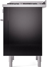 ILVE 36-Inch Professional Plus II Freestanding Natural Gas Dual Fuel Range with 6 Sealed Burner in Black (UP36FWMPBK)