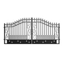 Greatbear Dual Swing Wrought Iron Gate for Driveway