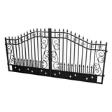 Greatbear Dual Swing Wrought Iron Gate for Driveway
