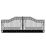 Greatbear Dual Swing Wrought Iron Gate for Driveway