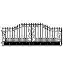Greatbear Dual Swing Wrought Iron Gate for Driveway