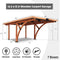 [12x18FT] Premium Heavy Duty Pine Wood Arc-Shaped Carport With Metal Roof (SAK94716)
