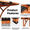 [12x18FT] Premium Heavy Duty Pine Wood Arc-Shaped Carport With Metal Roof (SAK94716)