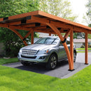 [12x18FT] Premium Heavy Duty Pine Wood Arc-Shaped Carport With Metal Roof (SAK94716)