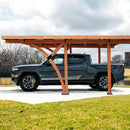 [12x18FT] Premium Heavy Duty Pine Wood Arc-Shaped Carport With Metal Roof (SAK94716)