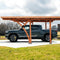 [12x18FT] Premium Heavy Duty Pine Wood Arc-Shaped Carport With Metal Roof (SAK94716)