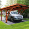 [12x18FT] Premium Heavy Duty Pine Wood Arc-Shaped Carport With Metal Roof (SAK94716)