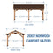 [12x20FT] BYD Premium All Cedar Wooden Carport Pavilion Gazebo With Sloped Hardtop Steel Roof (92758314)
