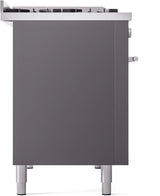 ILVE 48-Inch Professional Plus II Freestanding Natural Gas Dual Fuel Range with 8 Sealed Burner in Matte Graphite (UP48FWMPMG)