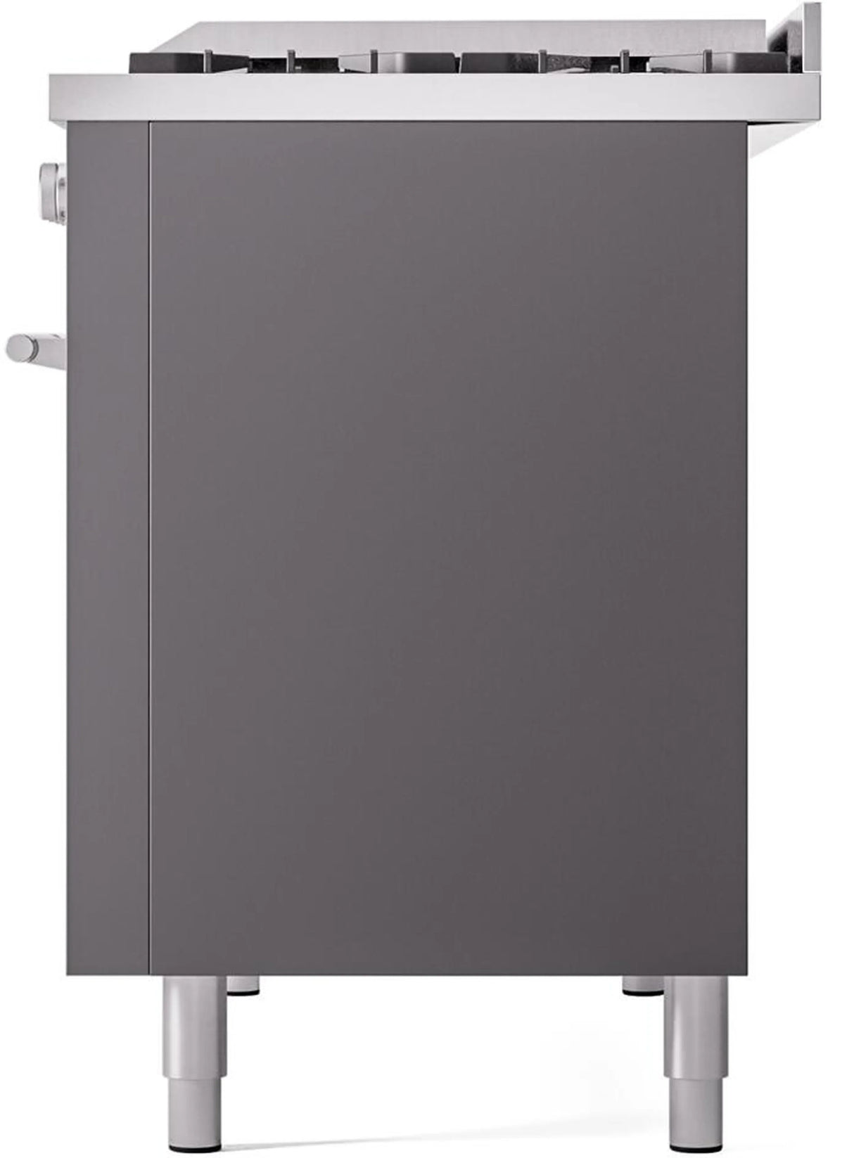 ILVE 48-Inch Professional Plus II Freestanding Natural Gas Dual Fuel Range with 8 Sealed Burner in Matte Graphite (UP48FWMPMG)