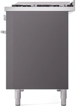 ILVE 48-Inch Professional Plus II Freestanding Natural Gas Dual Fuel Range with 8 Sealed Burner in Matte Graphite (UP48FWMPMG)