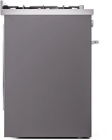 ILVE Professional Plus II 30-Inch Freestanding Natural Gas Dual Fuel Range with 5 Sealed Burners in Matte Graphite (UP30WMPMG)