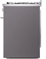 ILVE Professional Plus II 30-Inch Freestanding Natural Gas Dual Fuel Range with 5 Sealed Burners in Matte Graphite (UP30WMPMG)