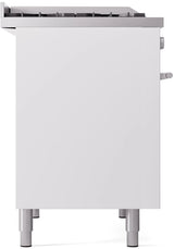 ILVE Professional Plus II 40-Inch Freestanding Natural Gas Dual Fuel Range with 6 Sealed Burner in White (UPD40FWMPWH)