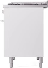 ILVE Professional Plus II 40-Inch Freestanding Natural Gas Dual Fuel Range with 6 Sealed Burner in White (UPD40FWMPWH)