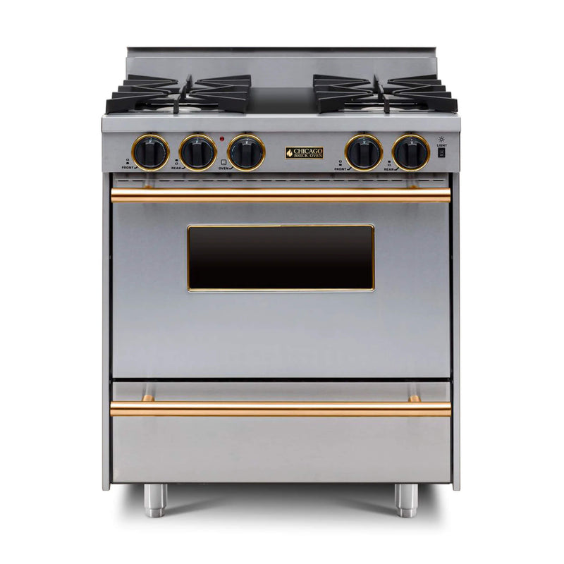 Chicago Brick Oven 30” All-Gas Range With Open Burners (SAK13420)