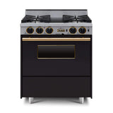 Chicago Brick Oven 30” Dual-Fuel Self-Cleaning Convection Range With Open Burners (SAK43568)