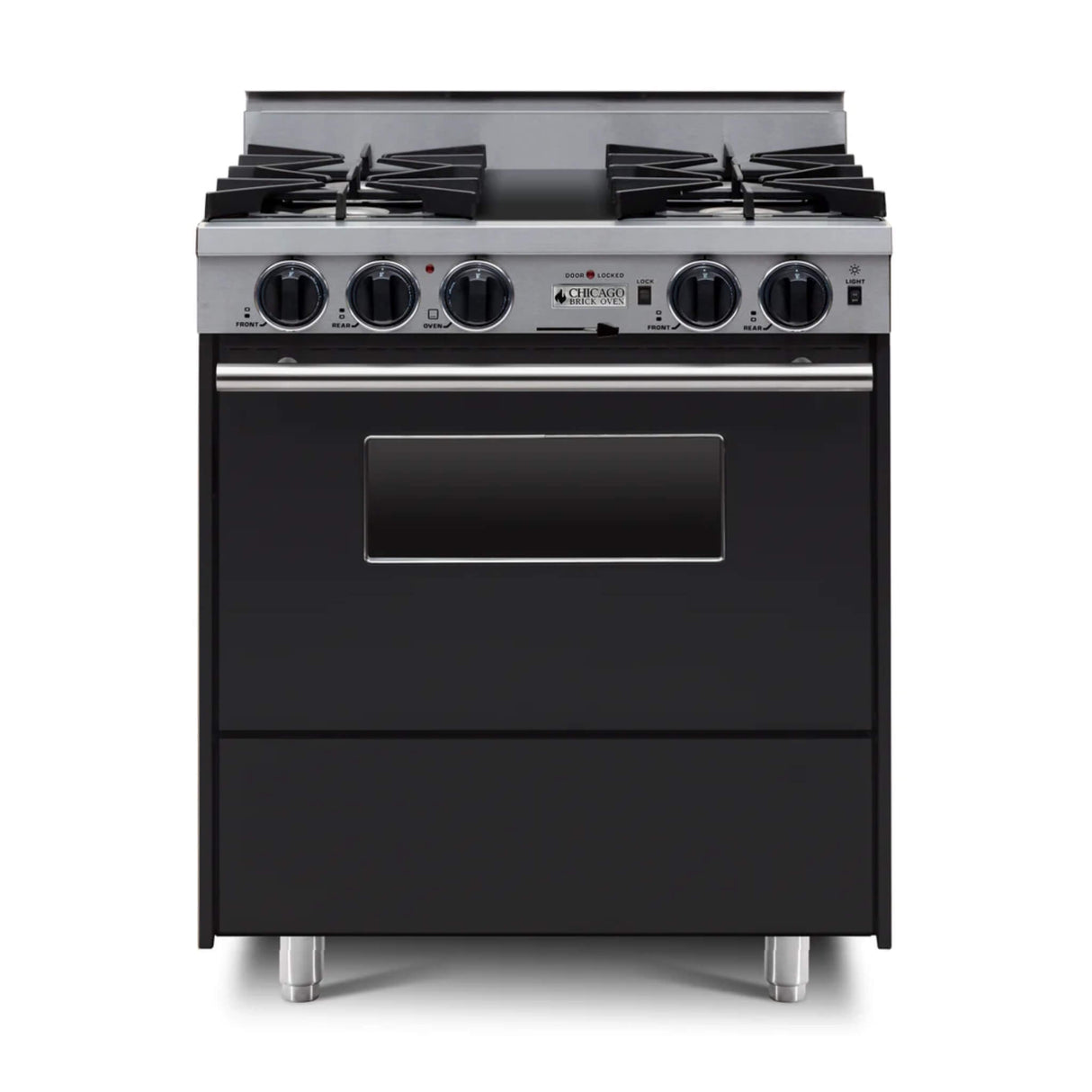 Chicago Brick Oven 30” Dual-Fuel Self-Cleaning Convection Range With Open Burners (SAK43568)