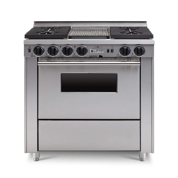 Chicago Brick Oven 36” Dual-Fuel Self-Cleaning Convection Range With Sealed Burners (SAK40567)