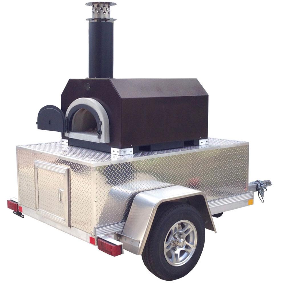 Chicago Brick Oven-750 Tailgater Wood Fired Pizza Oven On Trailer, 48" [CBO-O] (SAK82581)