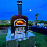 Chicago Brick Oven-750 Tailgater Wood Fired Pizza Oven On Trailer, 48" [CBO-O] (SAK82581)