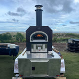 Chicago Brick Oven-750 Tailgater Wood Fired Pizza Oven On Trailer, 48" [CBO-O] (SAK82581)