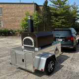 Chicago Brick Oven-750 Tailgater Wood Fired Pizza Oven On Trailer, 48" [CBO-O] (SAK82581)
