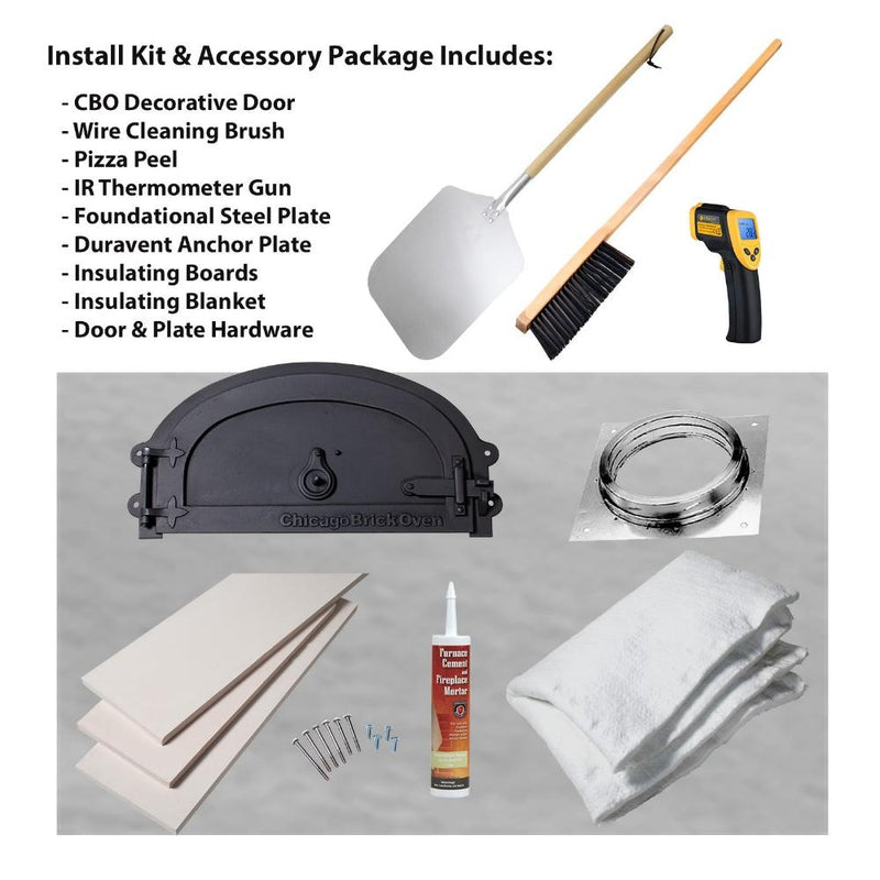 Chicago Brick Oven CBO-500 Wood Fired Pizza Oven DIY Kit With 27" x 22" Cooking Surface [CBO-O-KIT-500] (SAK15892)