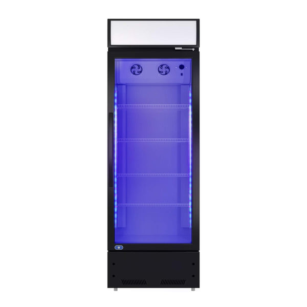 Heavy Duty Industrial Glass Door Beverage Merchandiser Refrigerator Cooler, 11 Cu.Ft (SAK04571)