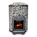 Cozy Heat O Thru-Wall Wood Burning Sauna Stove With Sauna Stones [COZY O-TW] (SAK93612)
