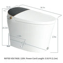 CTDV Premium Smart Tankless Bidet Toilet W/ Adjustable Heated Seat, Water & Air Dryer (96174253)