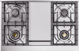 ILVE Nostalgie II 40-Inch Dual Fuel Freestanding Range in Midnight Blue with Copper Trim (UPD40FNMPMBPLP)
