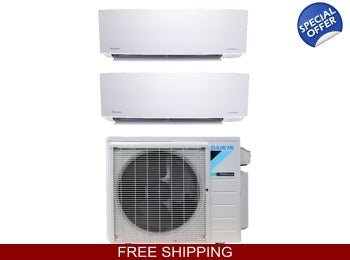 Daikin MXS Series 2 Zone Outdoor Multi Split Heat Pump 2MXS18WMVJU9, FTXS09WVJU9+ FTXS09WVJU9