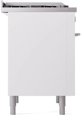 ILVE Professional Plus II 36-Inch Freestanding Natural Gas Dual Fuel Range with 6 Sealed Burner in White (UP36FWMPWH)