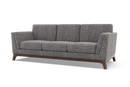 Valencia Sintra Fabric Three Seats Sofa, Grey