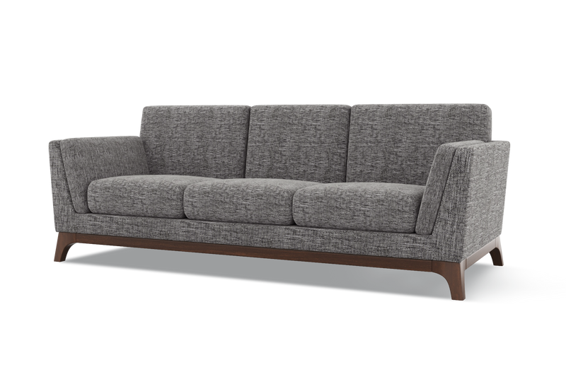 Valencia Sintra Fabric Three Seats Sofa, Grey