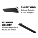 Dimplex DLW 70" Black Long Wave Radiant Electric Heater For Outdoor And Indoor, 3200W (SAK89384)